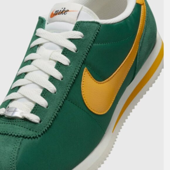 Nike Cortez TXT Gorge Green Yellow Ochre Mens Running Shoes Sneakers - Picture 6 of 8